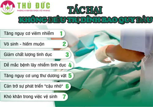 Tác hại nguy hiểm nếu không điều trị dính bao quy đầu sớm