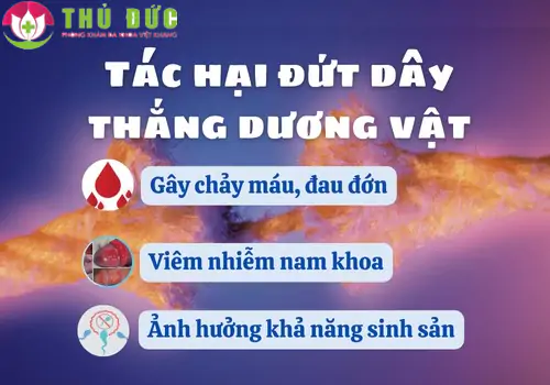 Tác hại đứt dây thắng dương vật