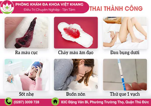 Dấu hiệu nhận biết dùng thuốc phá thai thành công