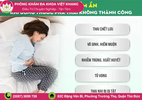 Tiềm ẩn tác hại nguy hiểm khi uống thuốc phá thai không thành công