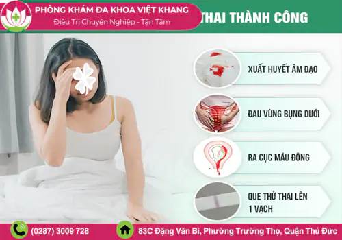 Dấu hiệu nhận biết dùng thuốc phá thai thành công